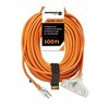 Defender Cable 14/3 Gauge, 100 ft SJTW POWERBLOCK w Lighted End, UL and ETL Listed  Extension Cord DCE-211-65